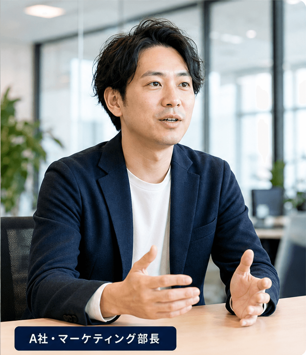 マーケティングAI導入のインタビューイメージ